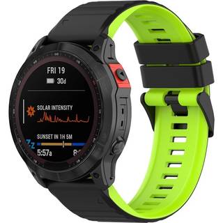Universal Garmin 22mm Rem Riflet Silikone Rem m. Værktøj - Sort / Grøn