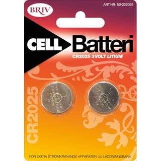Knappcell Litium CR2025 3V - 2-pack