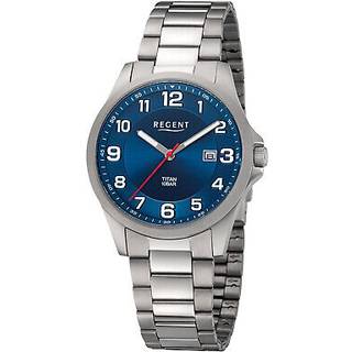 Regent 11090371 Herrenuhr Titan Blau 10 Bar
