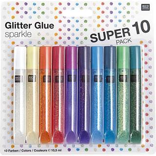Glitter Glue sparkle 10x10,5ml - Bunt