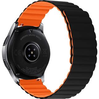 Smartwatch Vendbar Rem 22mm Magnetisk Silikone - Sort / Orange