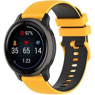 Smartwatch Silikone Rem (22mm) Gitter - Gul / Sort