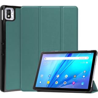 TCL Tab 10S Tri-Fold Læder Flip Cover - Grøn