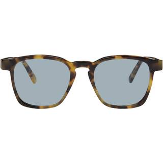 Retrosuperfuture Unisex V8F Unico Cheetah havana Occhiali da sole Acetat Havana Blå Firkantet