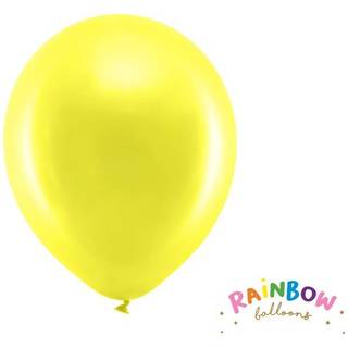 10 stk. Perleballoner gul 12" – Perfekt til fest og helium, holdbarhed op til 10 timer