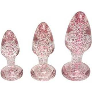 Pink Glitter Butt Plug Sæt