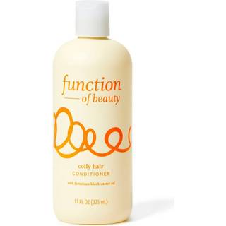 Funktion af skønhed Coily Hair Conditioner 11 oz - Hørfrøolie nærer & hydrater Spiraler & krøller & Jamaicansk sort ricinusolie fugter og genopli