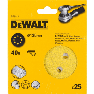 Dewalt slibeskive K40 Ø125 25stk/pk