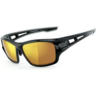 HSE - SportEyes | Sportbrille, Fahrradbrille, Sonnenbrille, Bikerbrille, Radbrille | SEHSTÄRKE möglich | 2095bs-agv laser gold