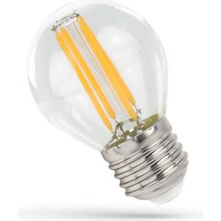 4W LED kronepære - G45, kultråd, klart glas, E27 - Dæmpbar : Ikke dæmpbar, Kulør : Varm