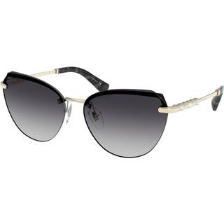 Bvlgari BV6129KB Asian Fit Polarized 2053T3 60 Solbriller Kvinder Black - Pale Gold Plated - 60mm