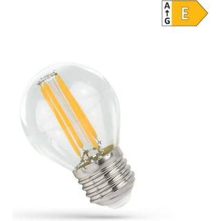 4W LED kronepære - G45, kultråd, klart glas, E27 - Dæmpbar : Ikke dæmpbar, Kulør : Neutral