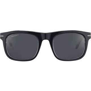 Serengeti Charlton Polarized SS576003 52 Solbriller Mænd Black - Transparent Shiny Black Layer - 52mm