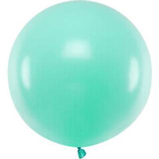 1 stk Stor pastel mint ballon - 60 cm