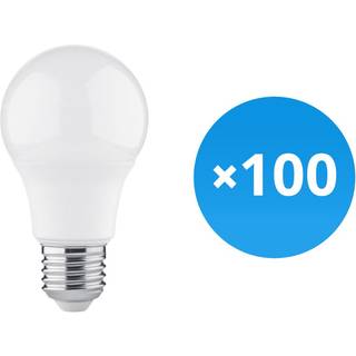 Fordelspakke 100x LED Pære E27 Pære matt 4.9W 470lm - 830 varm hvid | erstatter 40W