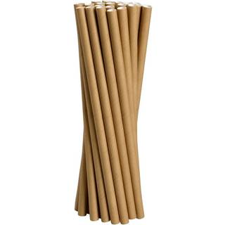 Gastro-Line sugerør FSC-Mix papir 25cm Ø8mm brun