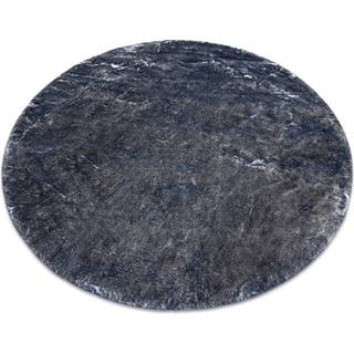 Tæppe LAPIN Shaggy hjul elfenben / sort, skridsikker, vask cirkel 180 cm