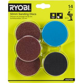 Ryobi slibeskiver sæt m/14 stk RADPS50