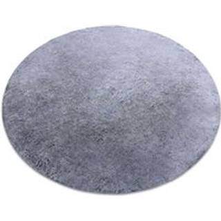 Tæppe LAPIN Shaggy hjul sort / elfenben, skridsikker, vask cirkel 80 cm