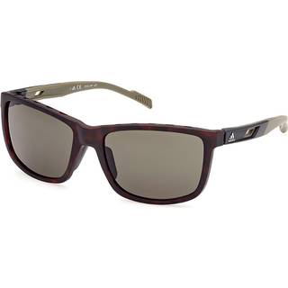 Adidas Sport Mand SP0047 52N Solbriller Injiceret Dark Havana Grøn Firkantet Normal
