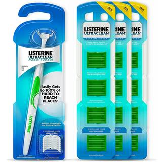 Listerine Ultraclean Access Flosser Starterpakke: Holdbar mundpleje, effektiv plakfjernelse til tænder og tandkød (28 genopfyldningshoveder)