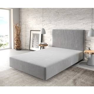 Boxspringgestell Dream-Well 120x200 cm Mikrofaser Grau