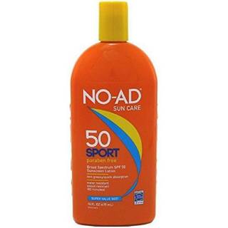 NO-AD Sport Solcreme SPF 50, 16 oz - Letvægtsformel, Duftfri, Hurtigabsorberende, Bredspektret solbeskyttelse til aktive livsstile