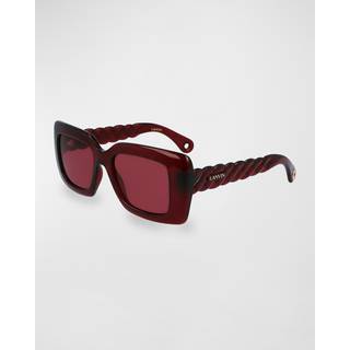 Lanvin LNV642S 601 52 Solbriller Kvinder Rød - Shiny Dark Red - 52mm