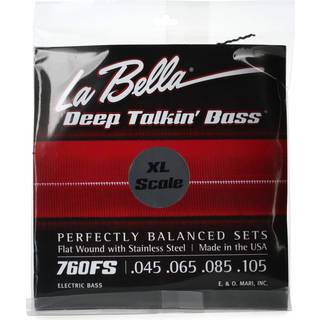 La Bella 760FS-XL Deep Talkin Bass rustfrit st?l fladt s?r standard ekstra lang skala bas guitar strenge