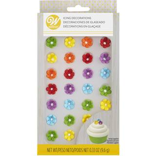 Wilton Mini Daisy Multi-Color glasur dekorationer 32-t?lling