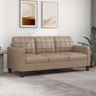 2-Personers Sofa Kunstlæder Farvet - 180 cm / Cappuccino