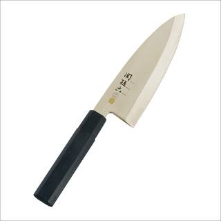 KAI Seki Magoroku Kinju Deba 18 cm - High-Carbon Edelstahl - Griff Pakkaholz - Schwarz,Silber