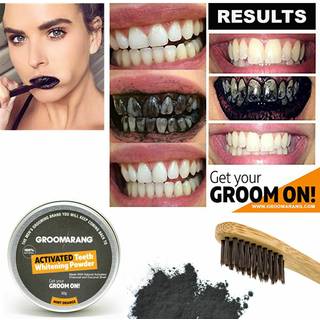 Tandpasta Pulver GROOMARANG Activated Charcoal & Coconut Shell 15g