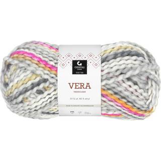 Gjestal Vera 609 Beige miks Indhold: 80% Akryl, 20% Uld Vægt/længde: 100 g = 100 meter Anbefalede pinde: 8 mm Strikkefasthed: 10 cm = 10 m Vask: Uldprogram 30° / Tørres fladt.