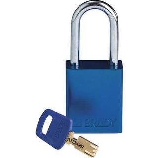Brady SafeKey Lockout h?ngel?s - Aluminium - Bl? - 1,5 """" St?lkackle Vertical Clearance - Keyed forskellige