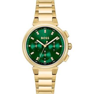 Boss One Gold Tone Green Watch
