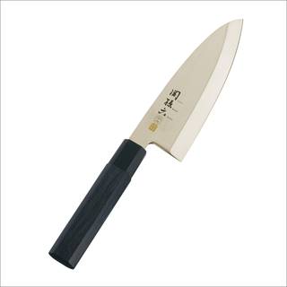 KAI Seki Magoroku Kinju Deba 16,5 cm - High-Carbon Edelstahl - Griff Pakkaholz - Schwarz,Silber