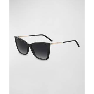 Carolina Herrera Kvinde HER 0180/S 2M2/9O Solbriller Acetat Sort Grå Cat Eye Skygge