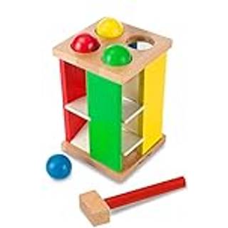 Melissa & Doug Luksusudgave Pound and Roll træ-tårn legetøj med hammer