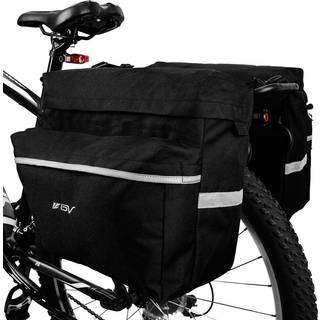 BV Bike Panniers 26L med justerbare kroge - pannier til cykler med b?reh?ndtag Cykelpannierpose med 3 m reflekterende trim for mere synlighed - c