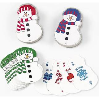 Sjov Express Snowman -formede spillekort - 12 d?k pr. S?t - Julespil Leget?j og str?mpe -stuffere