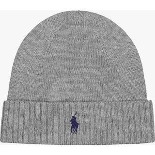 Polo Ralph Lauren Herren Mütze grau Schur-Wolle