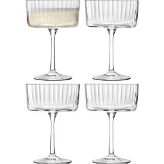 LSA International Glassware - 'Gio Line' champagne and cocktail glass, set of four, clear in Clear Glass