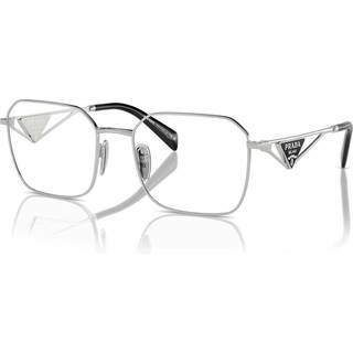 Prada Kvinde PR A51V 1BC1O1 Optiske stel Stål Sølv Transparent Geometrisk Normal