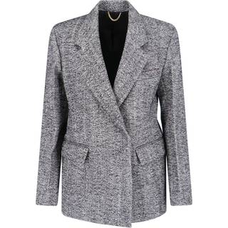 Victoria Beckham Herringbone wool-blend blazer - black - M