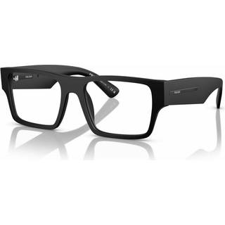 Prada Mand PR A08V 12P1O1 Optiske stel Acetat Sort Transparent Firkantet Normal