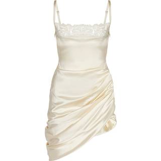 Jacquemus La Saudade BrodÃ©e satin slip dress - white - L