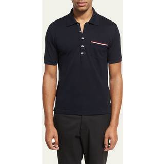 Thom Browne Mercerized Piquet Polo Navy