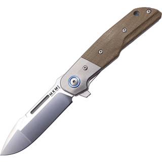 Clap With Bolsters foldekniv, green canvas micarta
