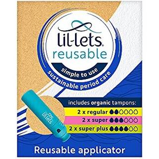 Lil-lets reusable tampon applicator with organic cotton tampons 6 stk.